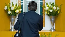 Ricardo Antonio La Volpe dirige una oración a la Virgen de Guadalupe