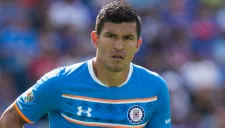 Maza Rodríguez en un juego de Cruz Azul