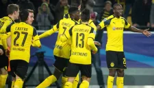 Ramos y compañía festejan el gol contra Sporting