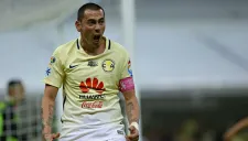 Rubens Sambueza celebra un gol con las Águilas