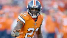 Aqib Talib, esquinero de Denver Broncos, durante un partido