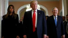 Donald Trump, visitando la Casa Blanca