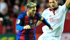 Lionel Messi durante el partido entre el Barcelona y el Sevilla