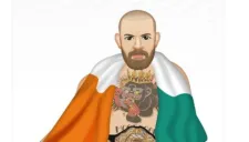 Emoji de McGregor, con la bandera de Irlanda