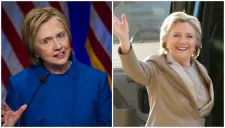 Hillary durante un evento después y antes de su derrota