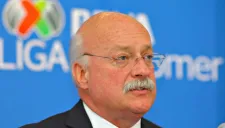 Enrique Bonilla, presidente de la Liga MX, durante la conferencia de prensa
