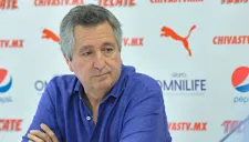 Jorge Vergara, durante una conferencia de prensa de Chivas