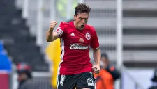 Gabriel Hauche festeja un gol conseguido con Xolos
