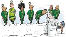 El cartón que honra la memoria de los jugadores del 'Chape'