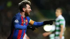 Lionel Messi celebra un gol con el Bracelona