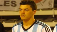 Matías Kruger defendiendo la camiseta de la Albiceleste