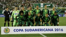 Chapecoense durante un partido de la Copa Sudamericana