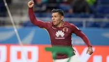 Romero celebra una de sus anotaciones en el Mundialito