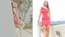 Ary posa en un sexy vestido