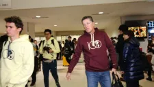 Peláez a su llegada a Japón