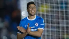 Churry Cristaldo celebra un gol de La Máquina