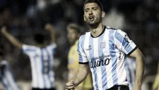 Nico Sánchez en un partido con Racing