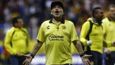 Diego Maradona durante un partido de Dorados