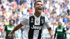 Cristiano Ronaldo festeja un gol con la Juventus