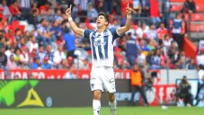 Molina festeja un gol con Rayados