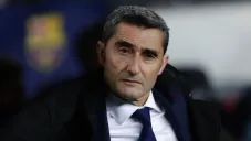 Valverde, durante partido del Barcelona