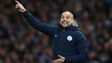Guardiola durante un partido del Manchester City