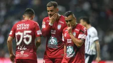 Jugadores de Pachuca después de caer contra Monterrey