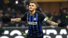 Icardi festeja un gol con el Inter de Milán