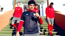 Ochoa, previo a un entrenamiento con el Lieja