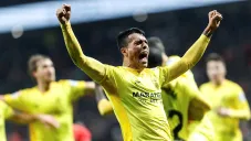 Pedro Porro festeja su gol contra el Atlético