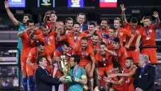 La selección chilena festeja bicampeonato de Copa América