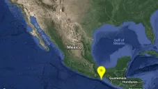 Localización del sismo en Oaxaca