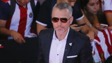 Higuera a su llegada a la presentación de la película de Chivas