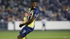 Usain Bolt en un partido con Central Coast Mariners