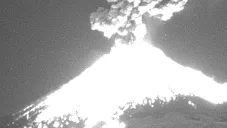 La explosión que registró el Popocatépetl