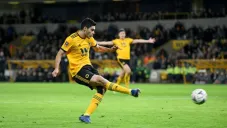 Jiménez en un partido del Wolverhampton