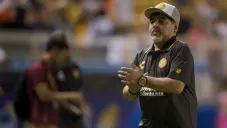 Maradona durante un encuentro ante Cafetaleros