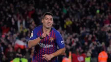 Luis Suárez en partido con el Barcelona