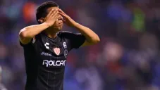 Ángel Sepúlveda festeja su gol contra el Puebla