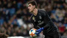 Thibaut Courtois durante un partido con Real Madrid