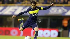 Fernando Gago en un partido de Boca