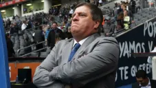 Herrera en un partido del América