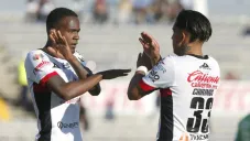 Jugadores de Lobos BUAP festejan un gol