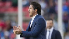 Bruno Marioni en el partido contra Gallos