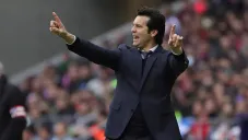 Solari dirigiendo un partido del Real Madrid