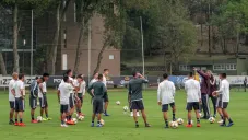 Jugadores de la Selección Mexicana, durante entrenamiento