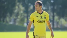 Emanuel Loeschbor, durante un entrenamiento con Morelia