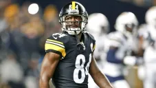 Antonio Brown durante un partido de Steelers