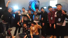 Los jugadores de Japón, tras derrotar al equipo Norteamérica