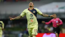 Nico celebra su anotación con las Águilas